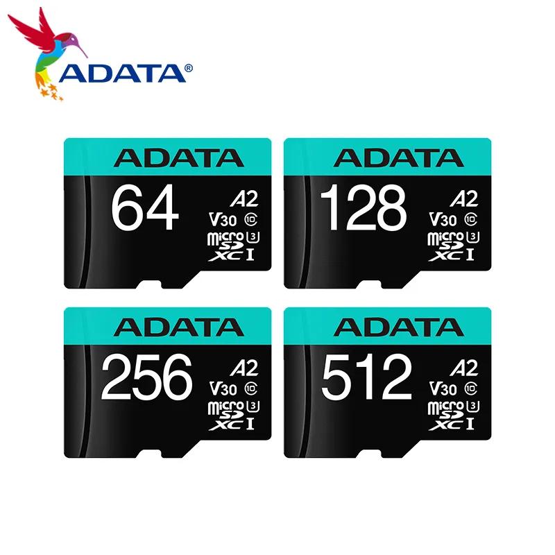  ADATA TF ޸ ī, U3 A2 V30 C10 ÷ ī, 64GB, 128GB, 256GB, 512GB, ũ SDXC TF ī, PC ޴